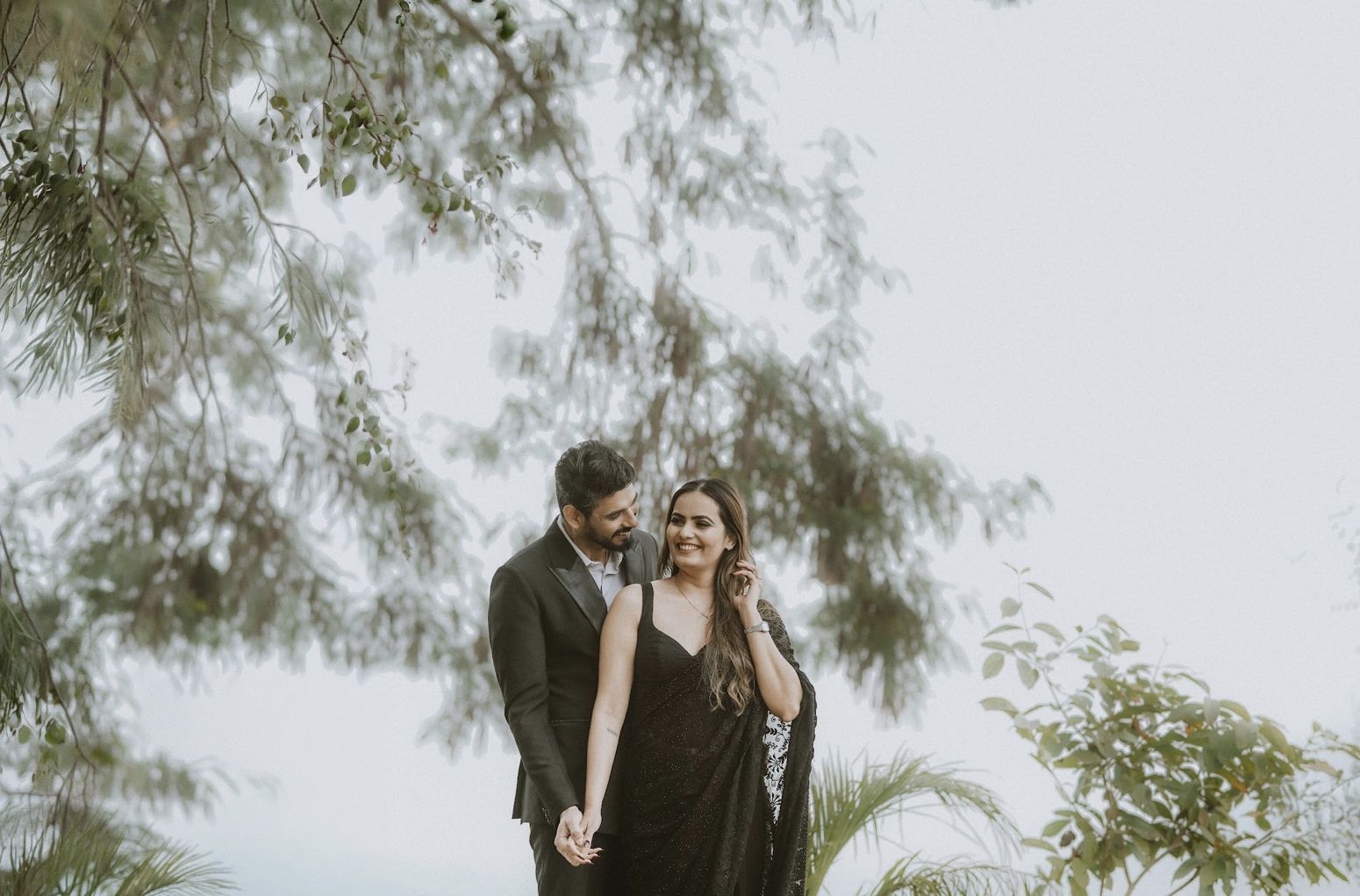 Couple portrait under tree